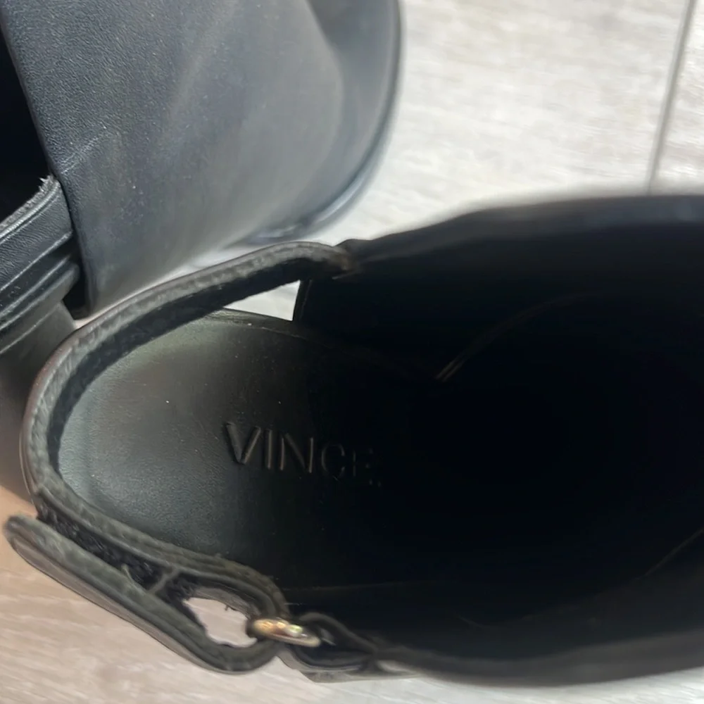 Vince Jody black leather made in Italy slingback ankle boots Size 7